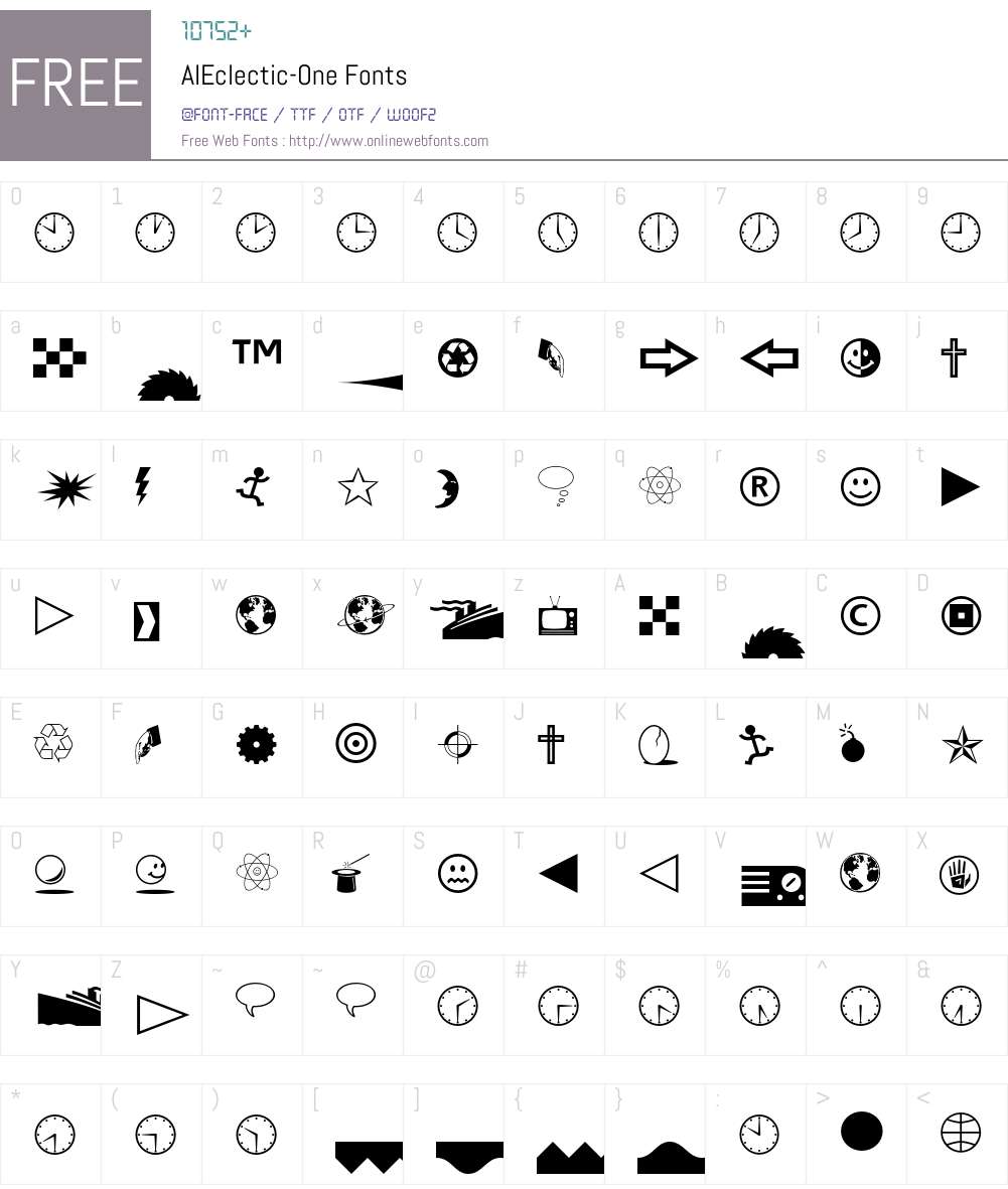 AIEclectic Font Screenshots