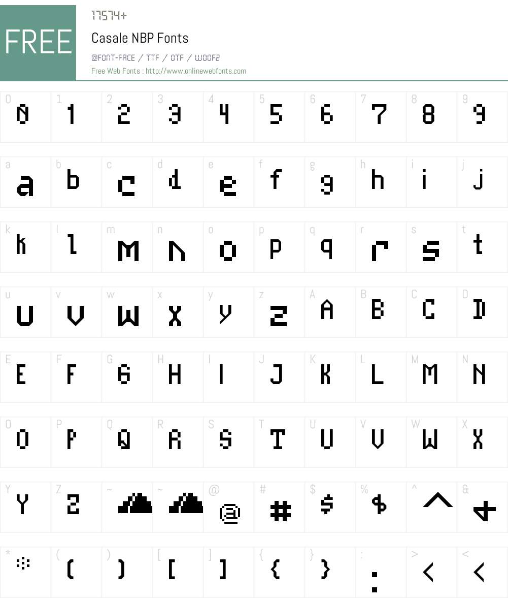 Casale NBP Font Screenshots