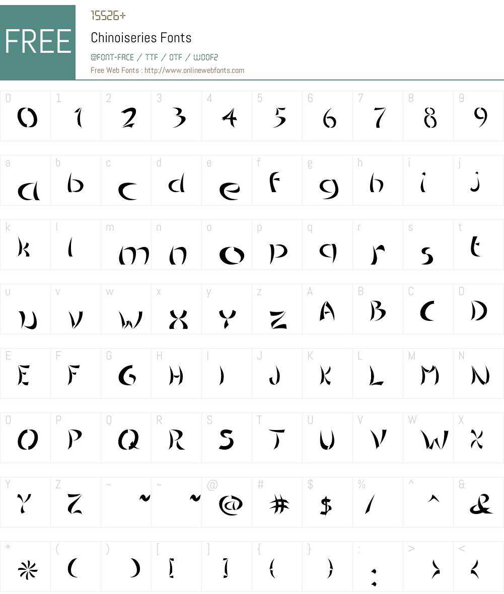 Chinoiseries Font Screenshots
