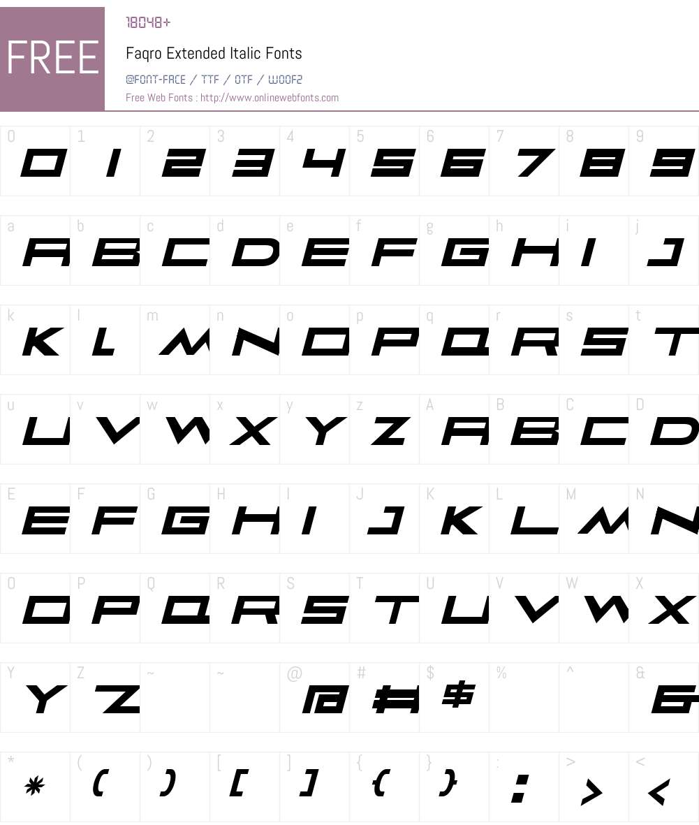 Faqro Extended 1.000;June 5, 2024;FontCreator 14.0.0.2901 64-bit Fonts ...