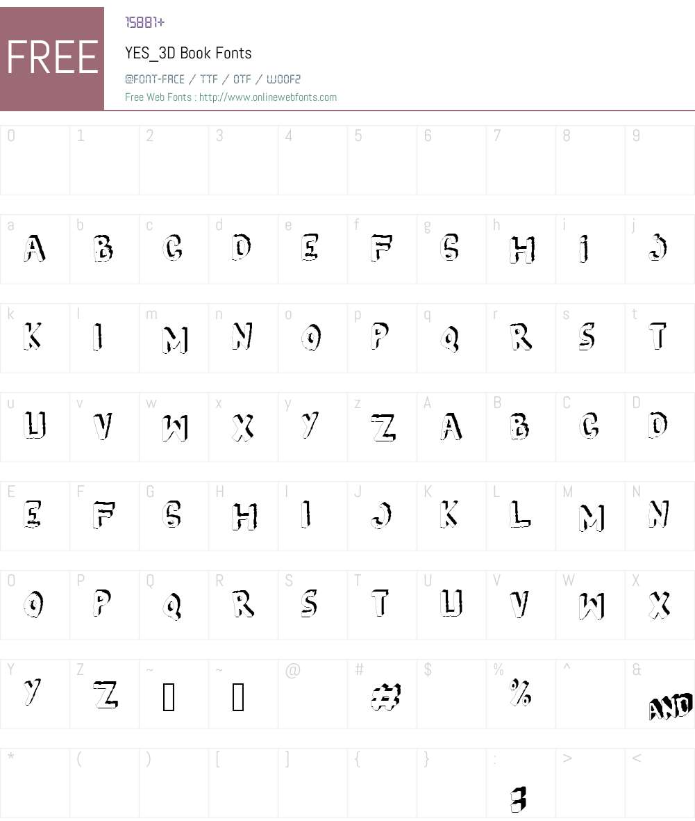 YES_3D Font Screenshots