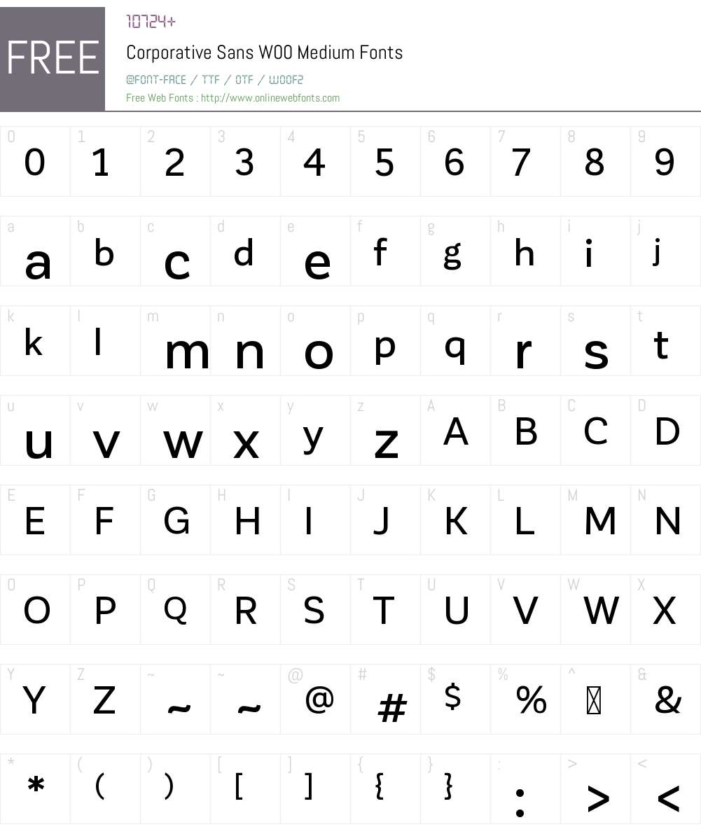 Corporative Sans Font Screenshots