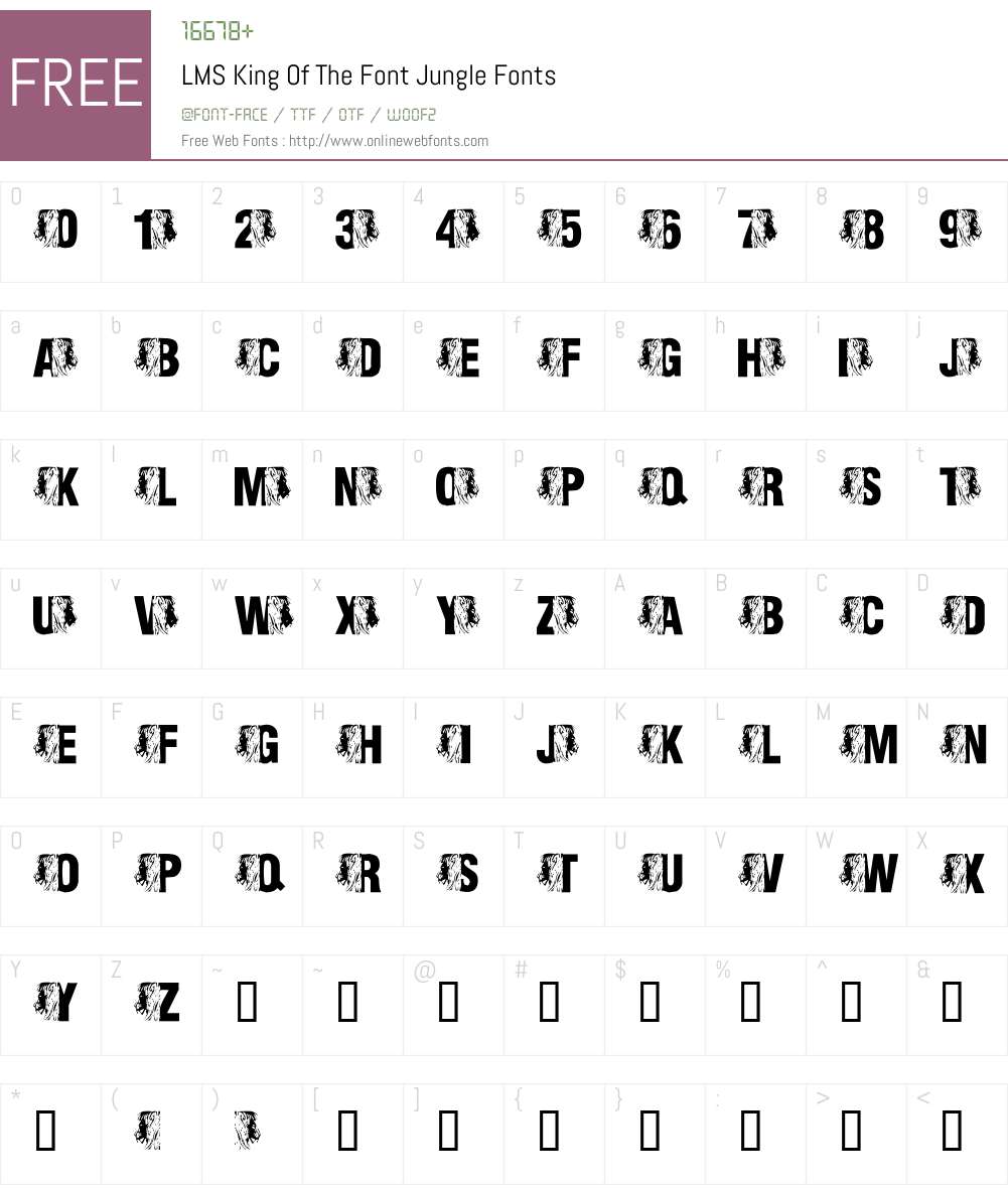 LMS King Of The Font Jungle Font Screenshots