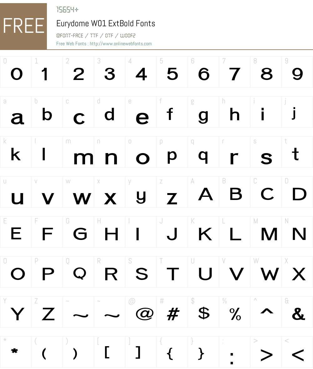 EurydomeW01-ExtBold Font Screenshots