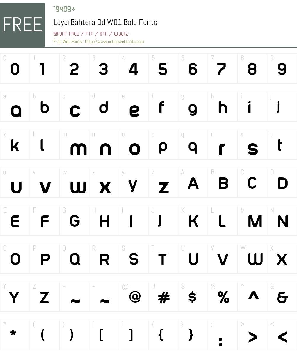 LayarBahteraDdW01-Bold Font Screenshots