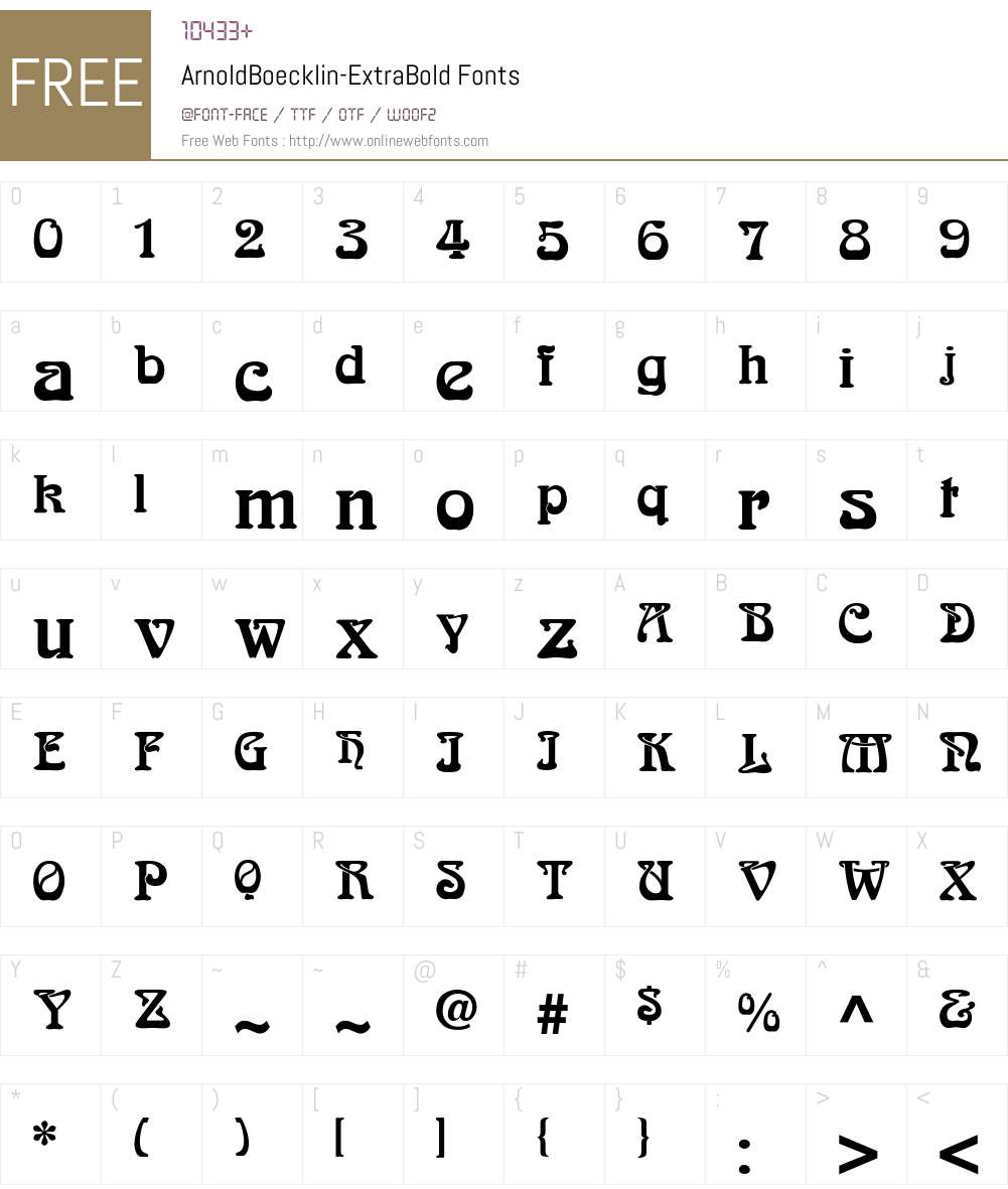 ArnoldBoecklin-ExtraBold Font Screenshots