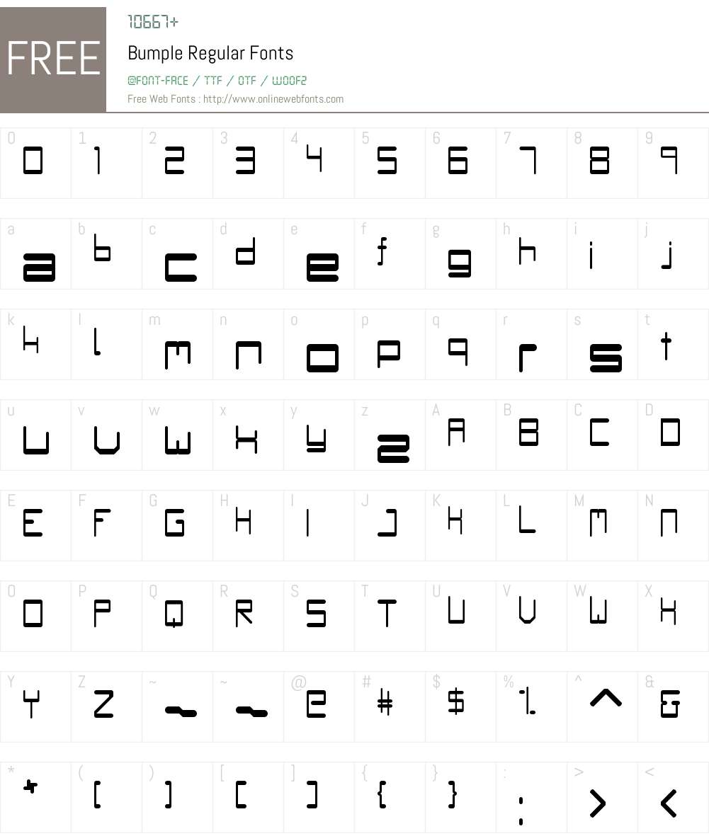 Bumple Font Screenshots