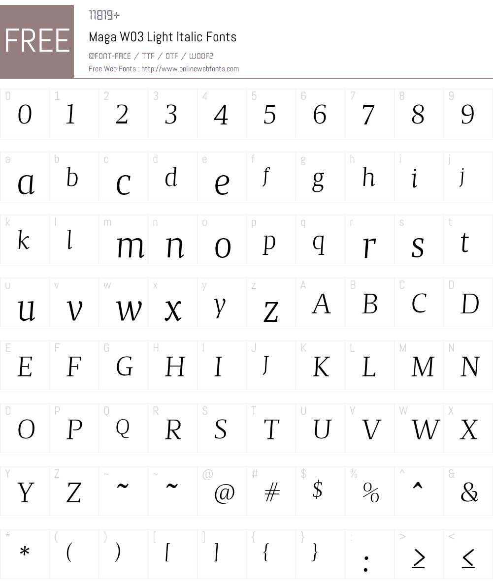 Maga Font Screenshots