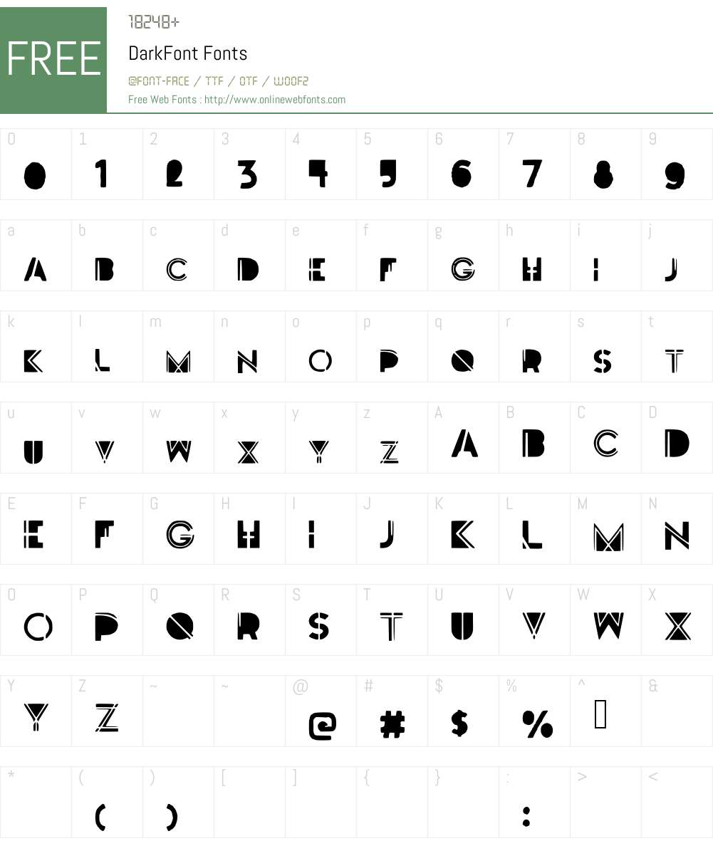 DarkFont Font Screenshots