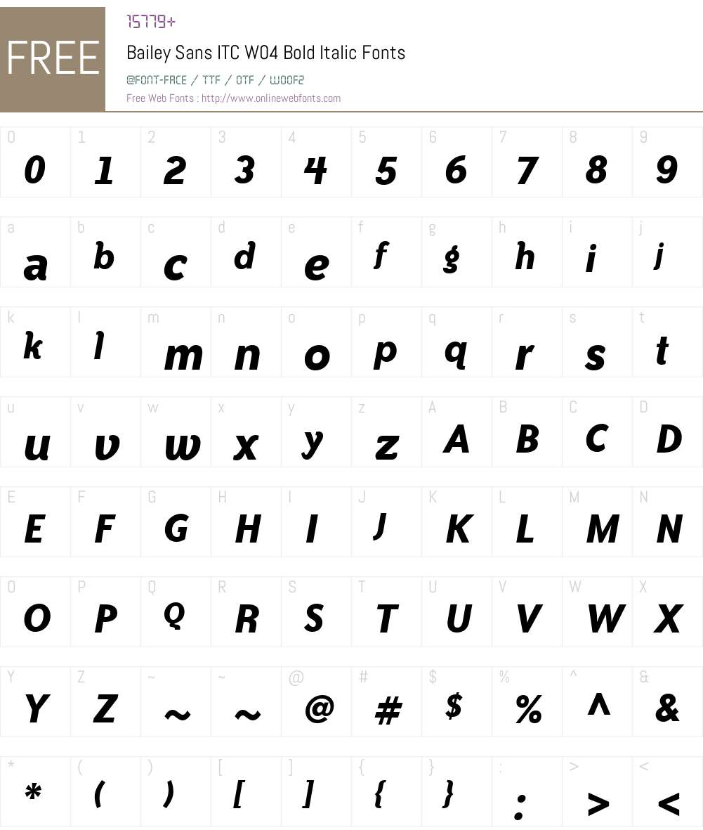 ITC Bailey Sans Font Screenshots