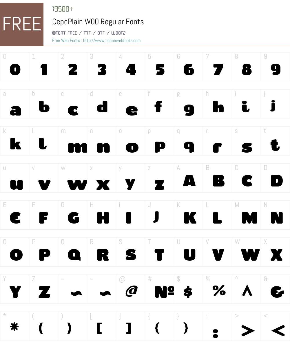 Cepo Font Screenshots