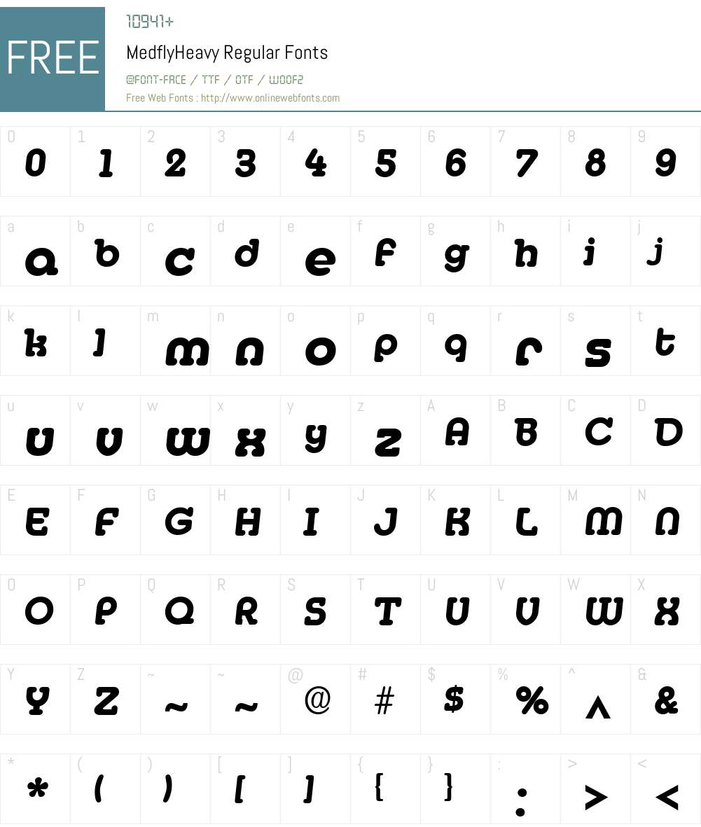 MedflyHeavy Font Screenshots