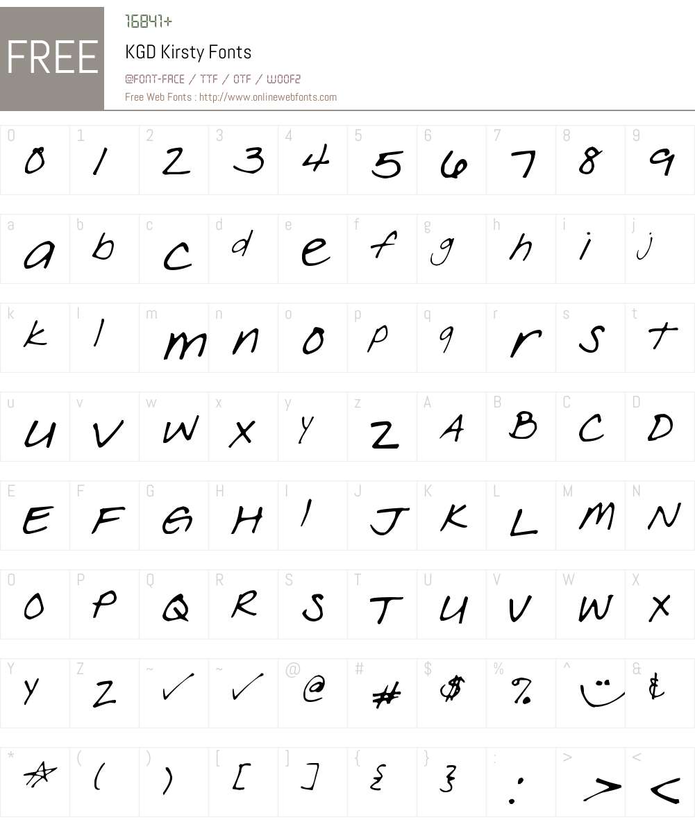 KGD Kirsty Font Screenshots