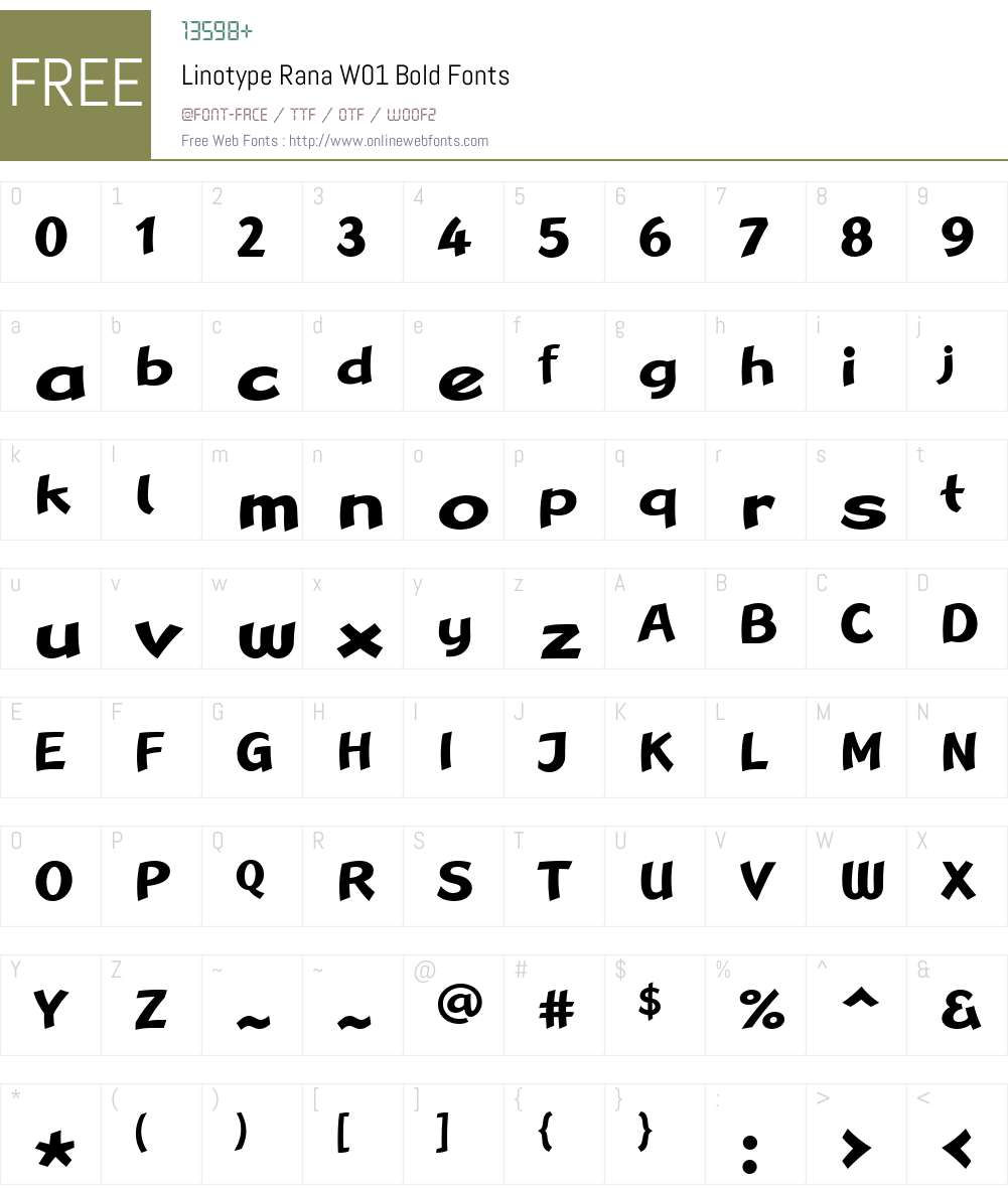 LinotypeRanaW01-Bold Font Screenshots