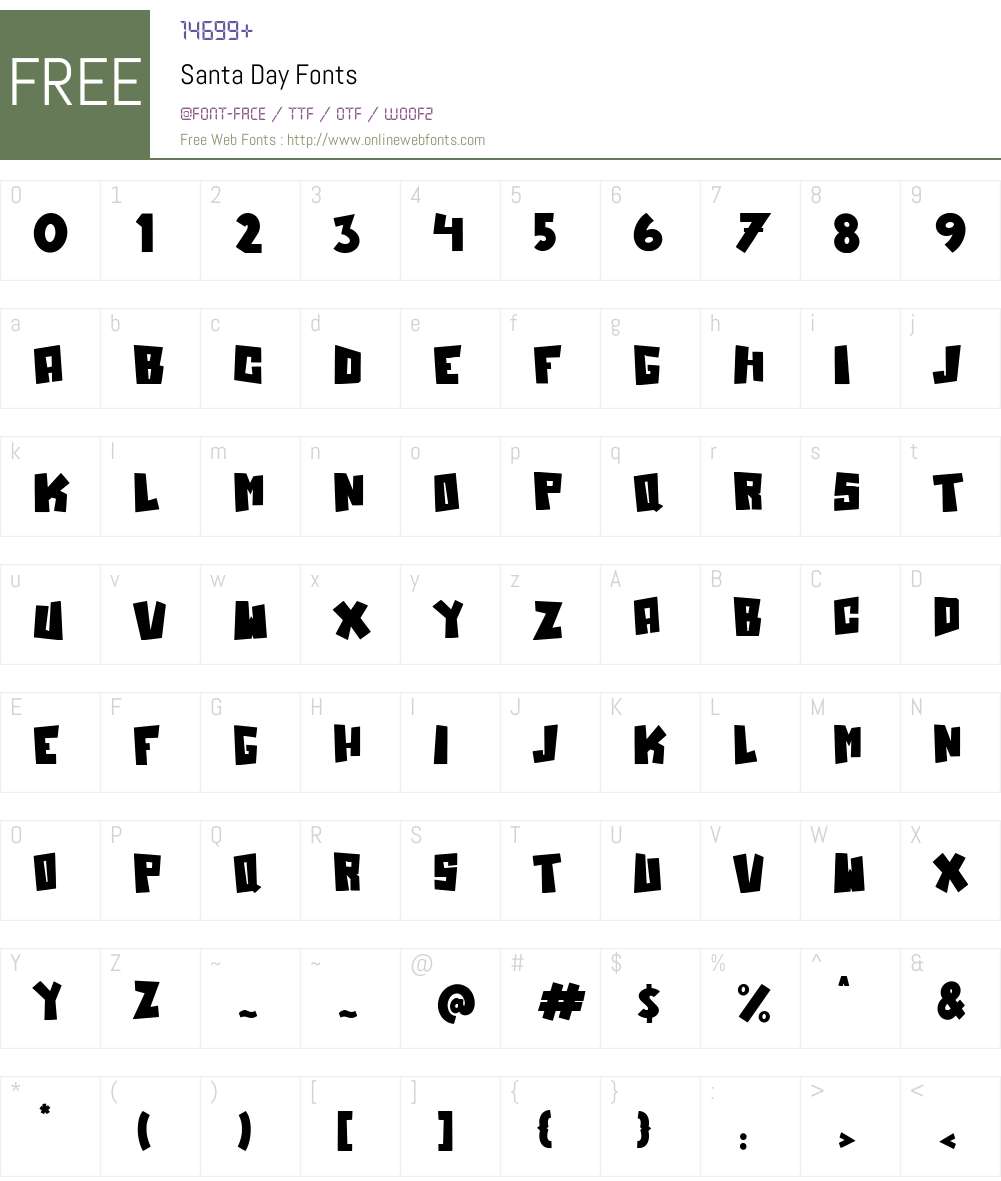 Santa Day 1.001;Fontself Maker 3.5.4 Fonts Free Download ...