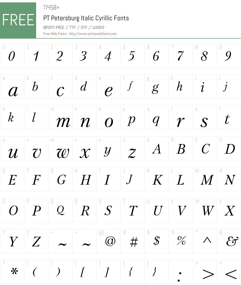 PetersburgC Font Screenshots