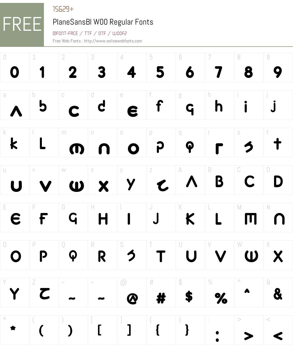 PlaneSansBl Font Screenshots