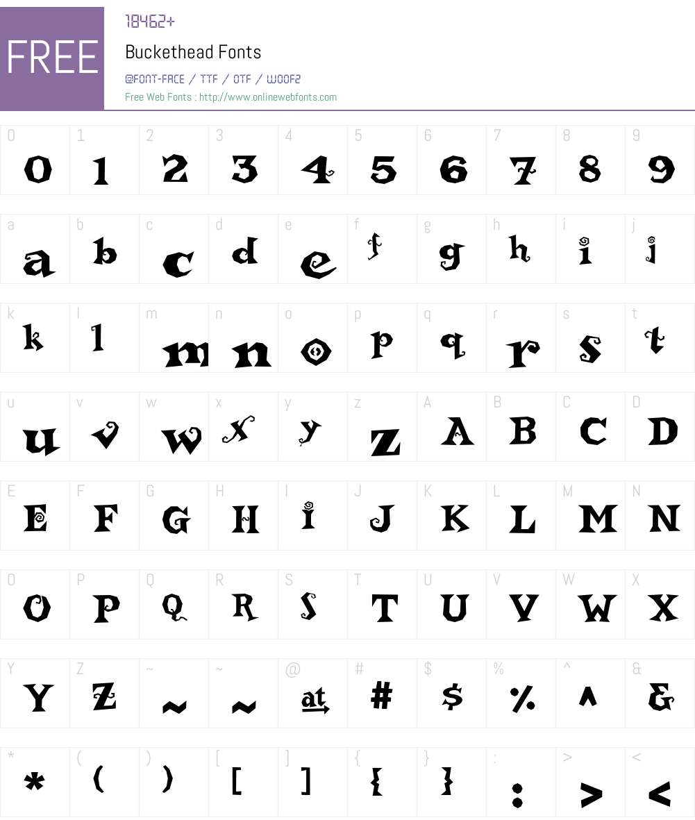 Buckethead V2 Altsys Fontographer 4.0.2 6/27/96 Fonts Free Download