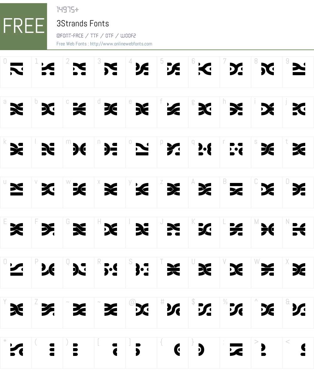 3Strands Font Screenshots
