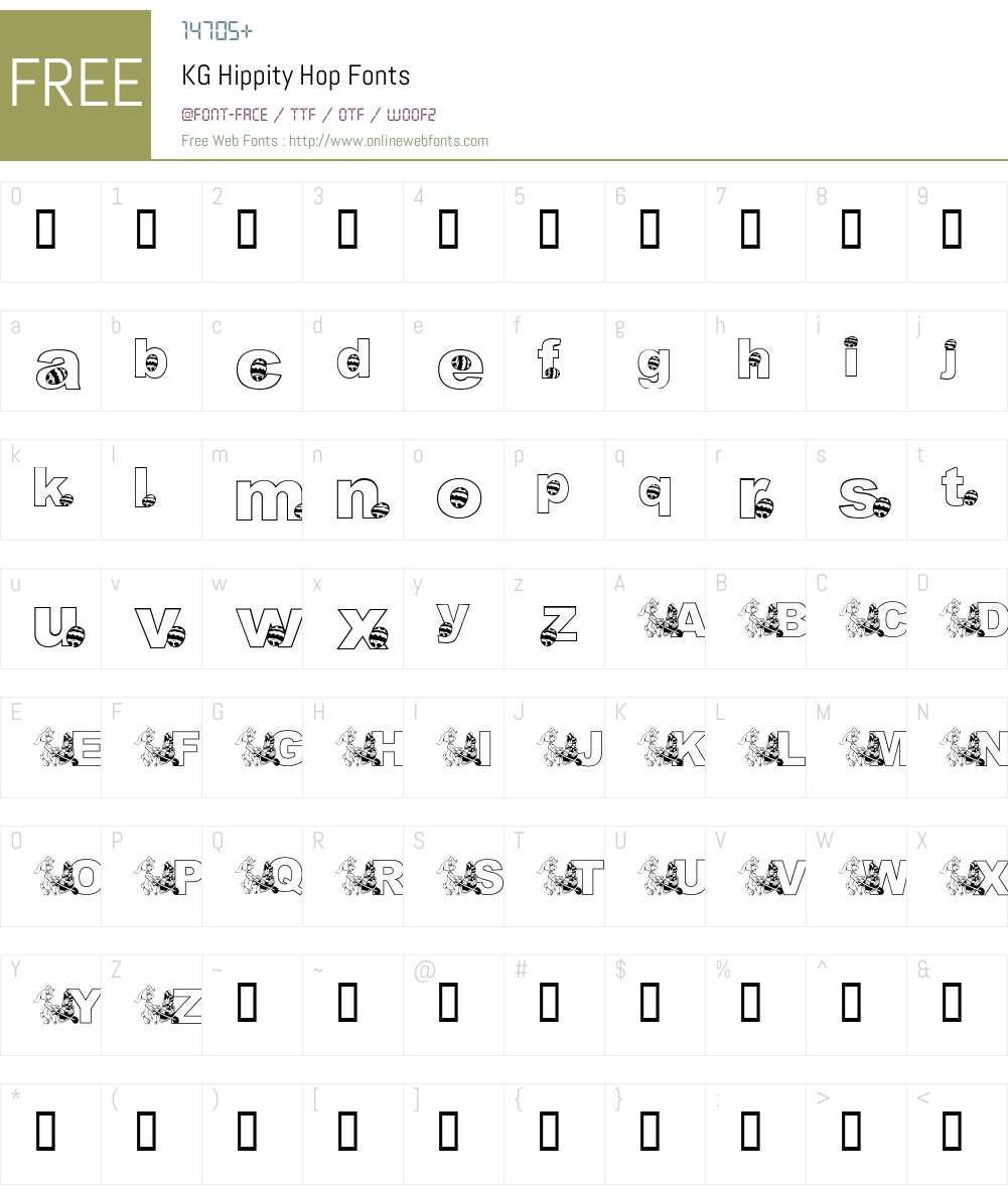 KG Hippity Hop Font Screenshots