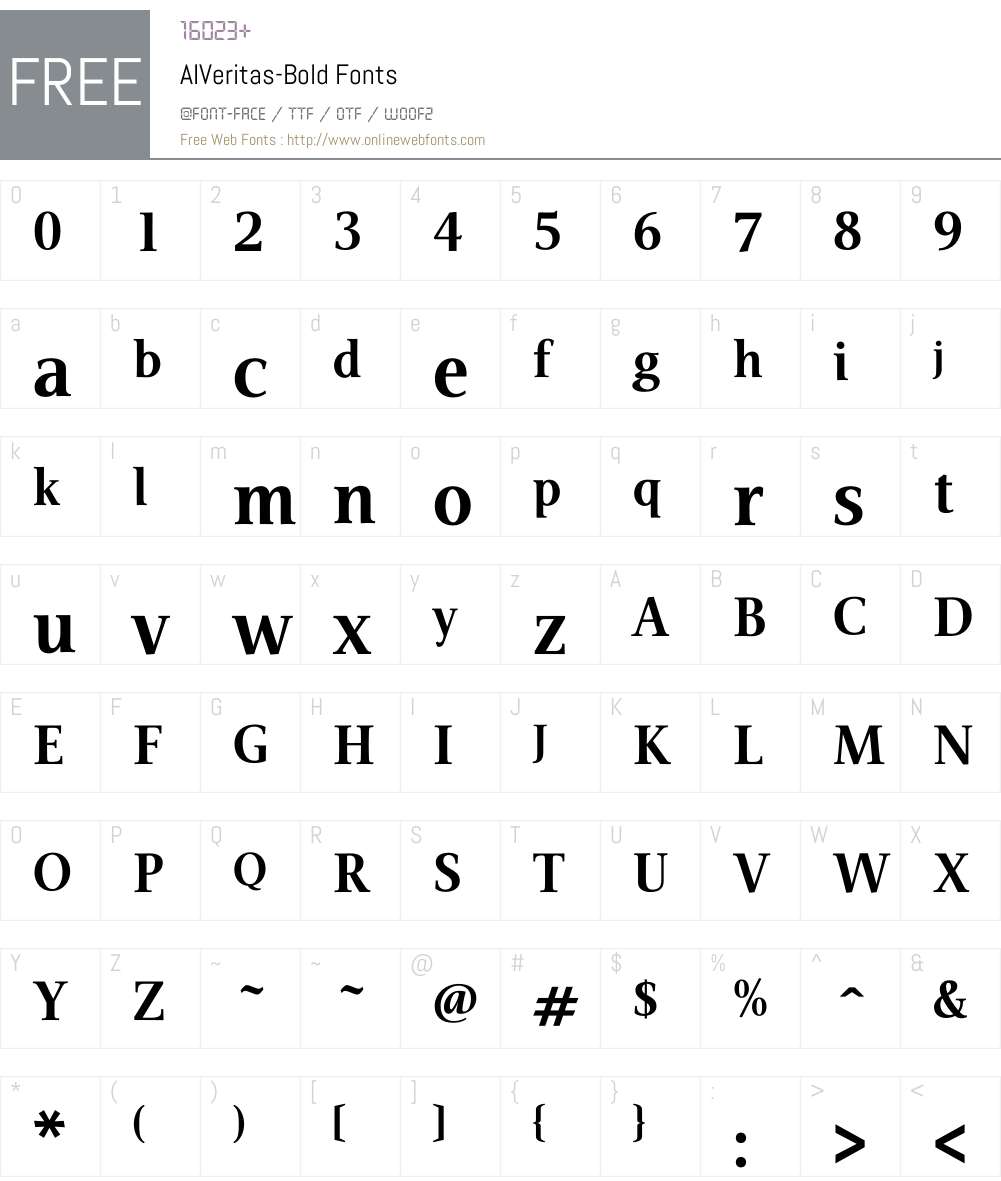 AIVeritas Font Screenshots