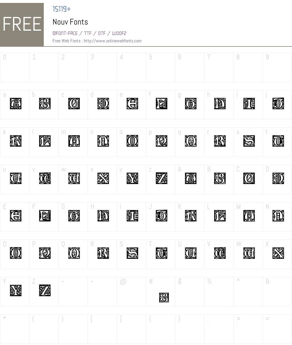 Nouv Font Screenshots