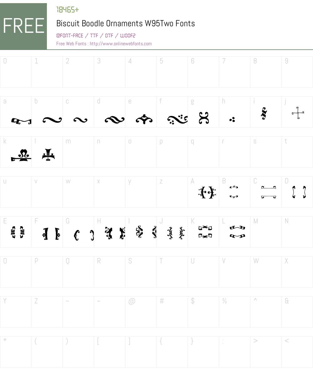 Biscuit Boodle Ornaments Two Font Screenshots