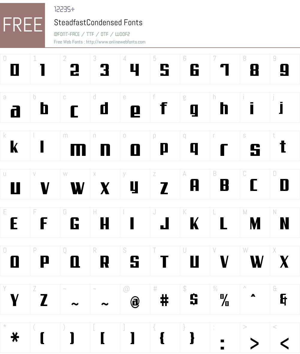 Steadfast Font Screenshots