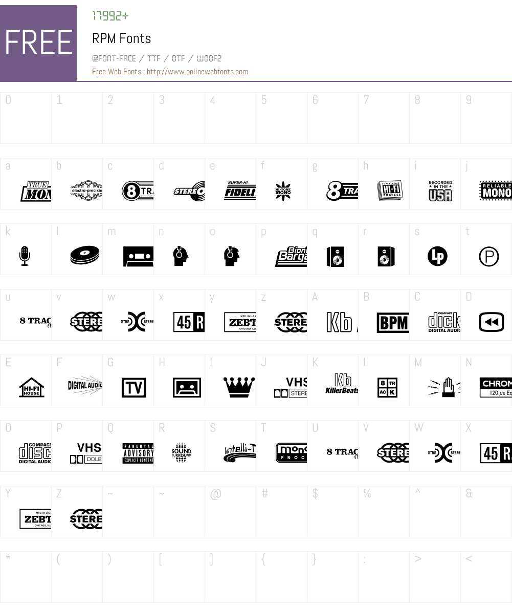 RPM Font Screenshots