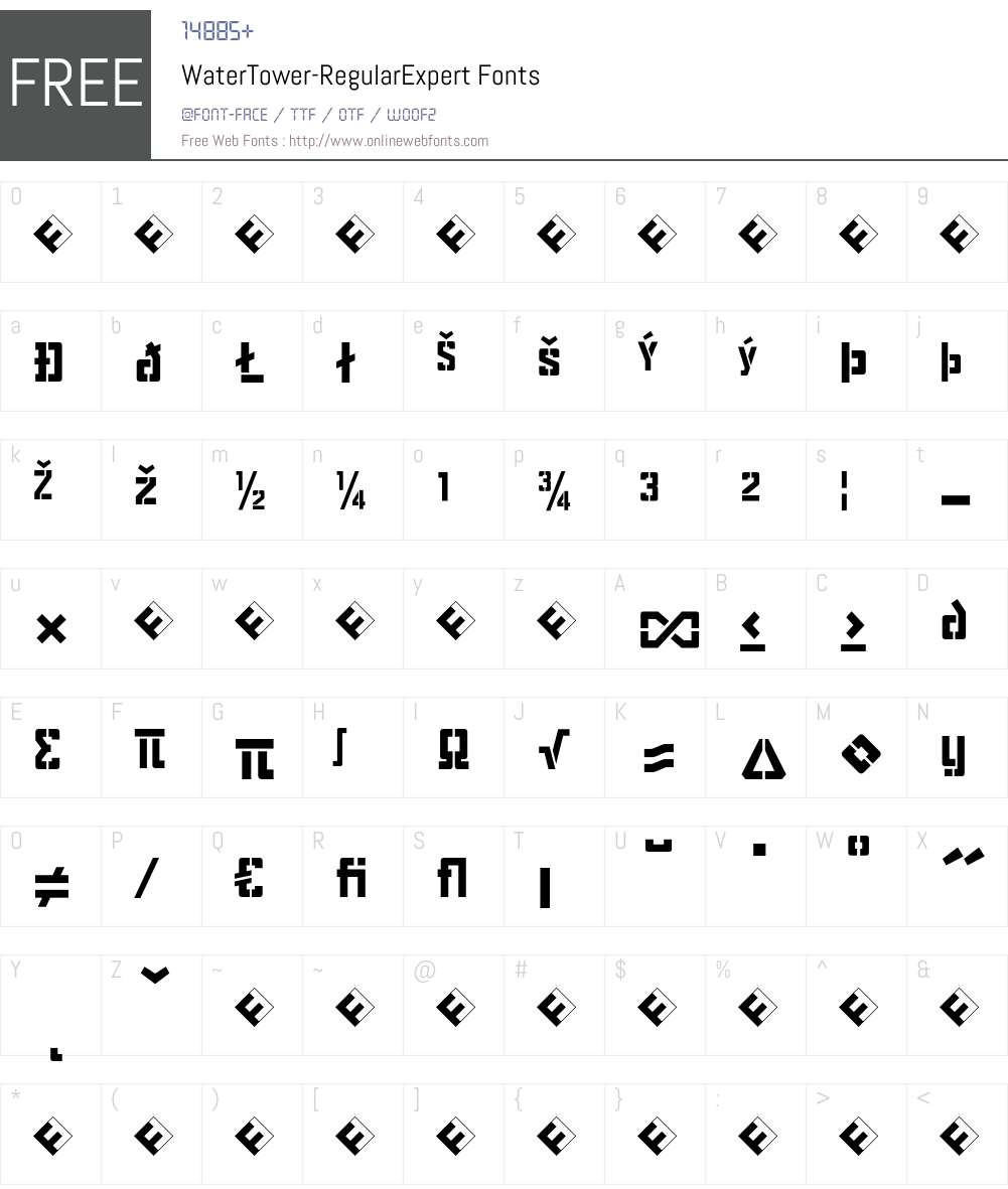 WaterTower Font Screenshots