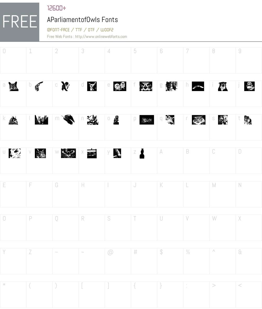 AParliamentofOwls Font Screenshots