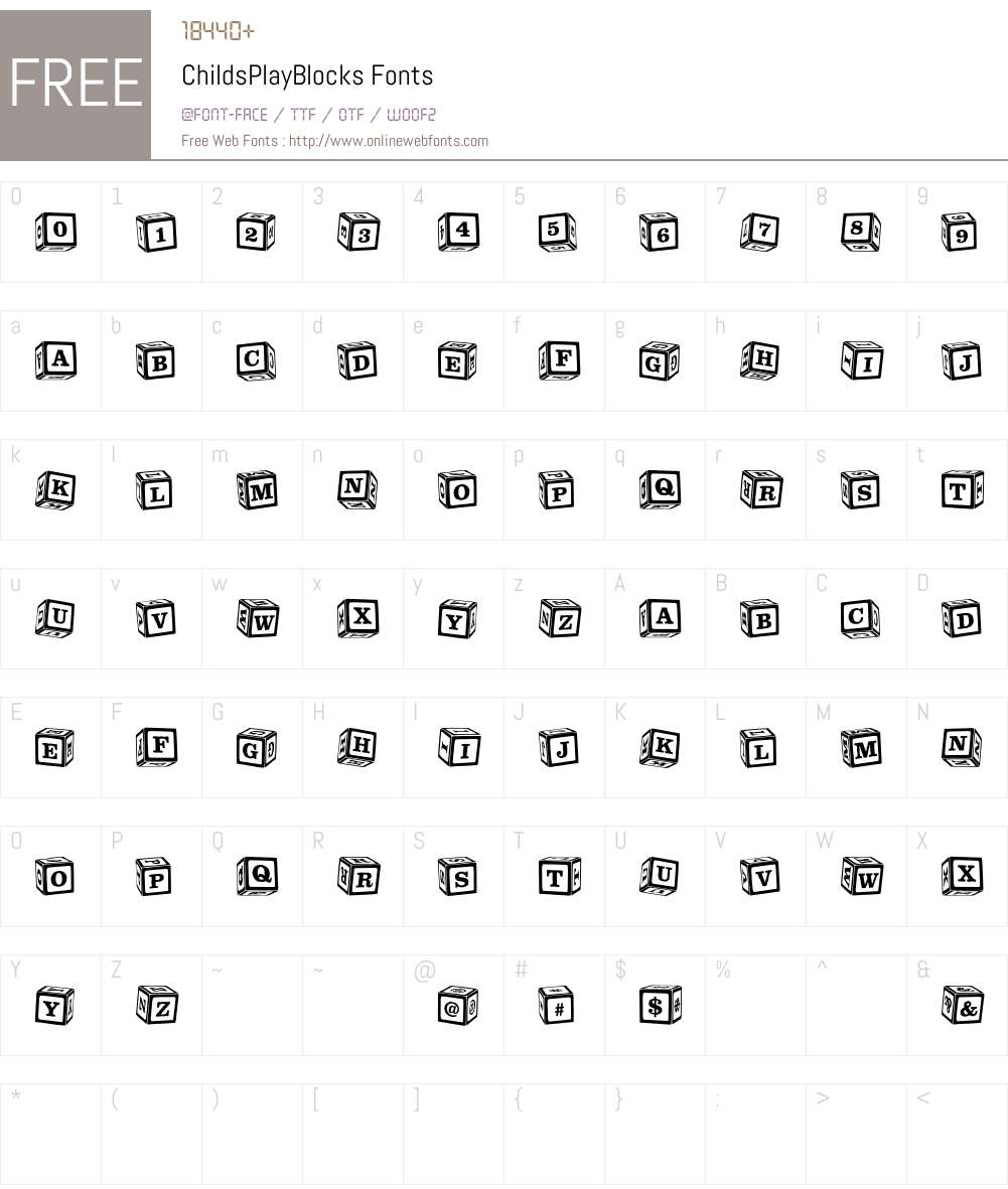 ChildsPlay Font Screenshots