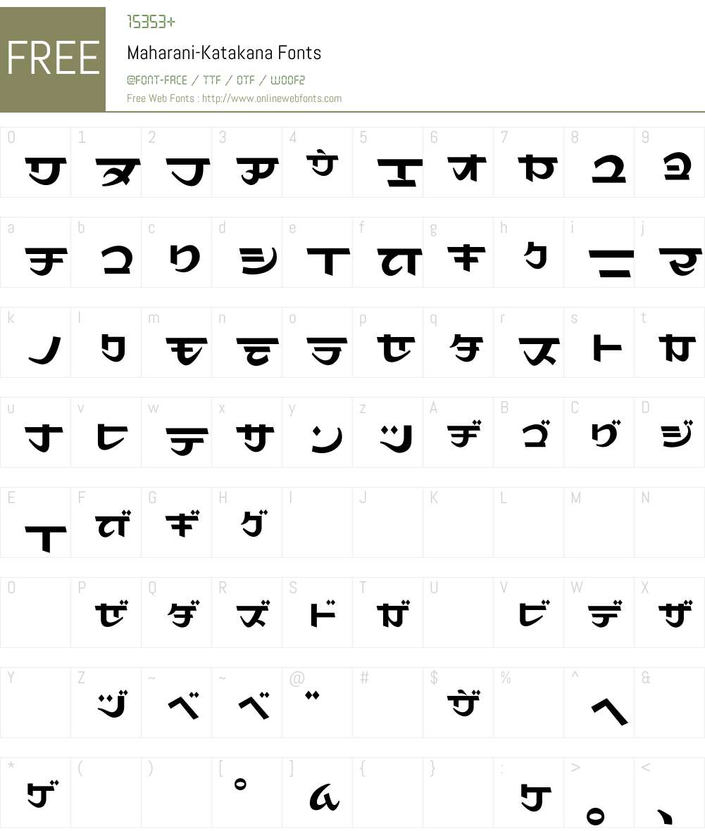 Maharani Font Screenshots