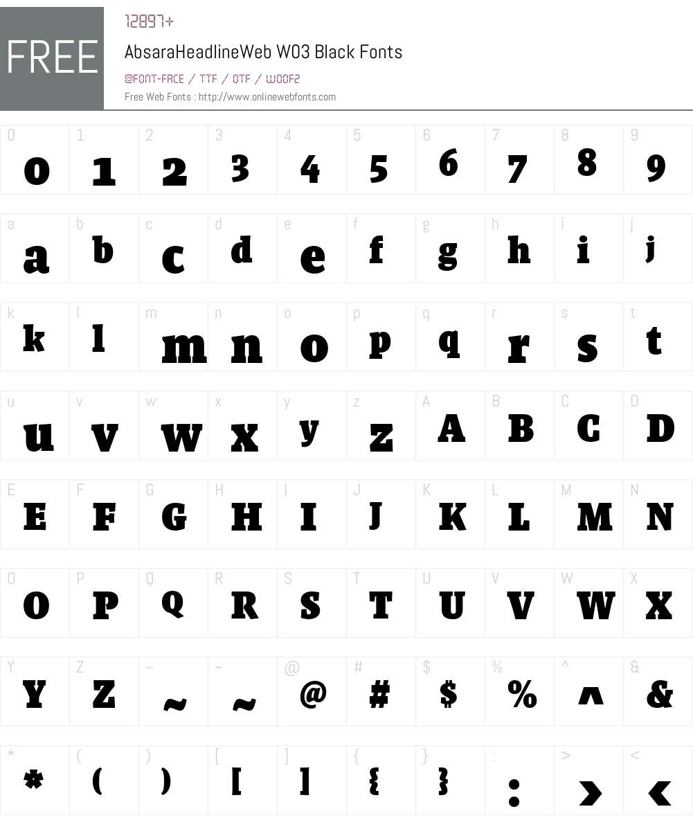 FF Absara Headline Font Screenshots