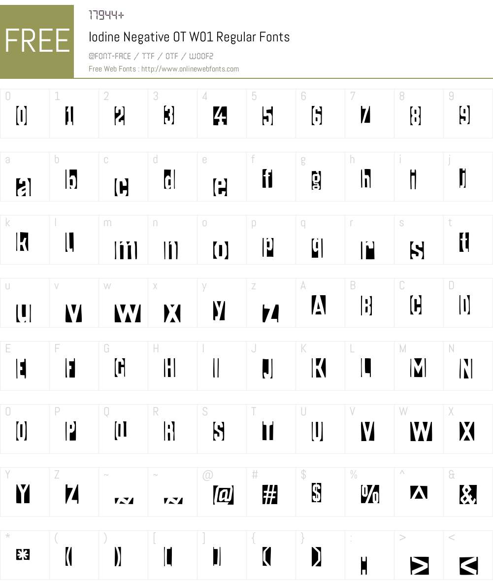 FF Iodine Font Screenshots