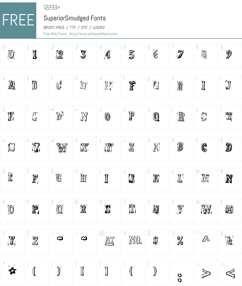 SuperiorSmudged Font Screenshots