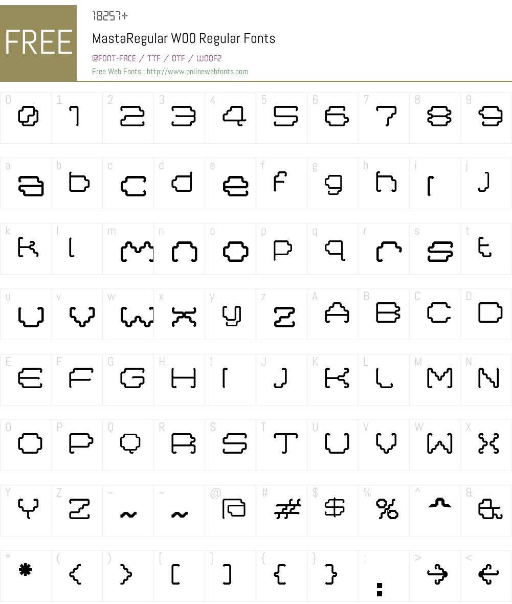 MastaRegular Font Screenshots