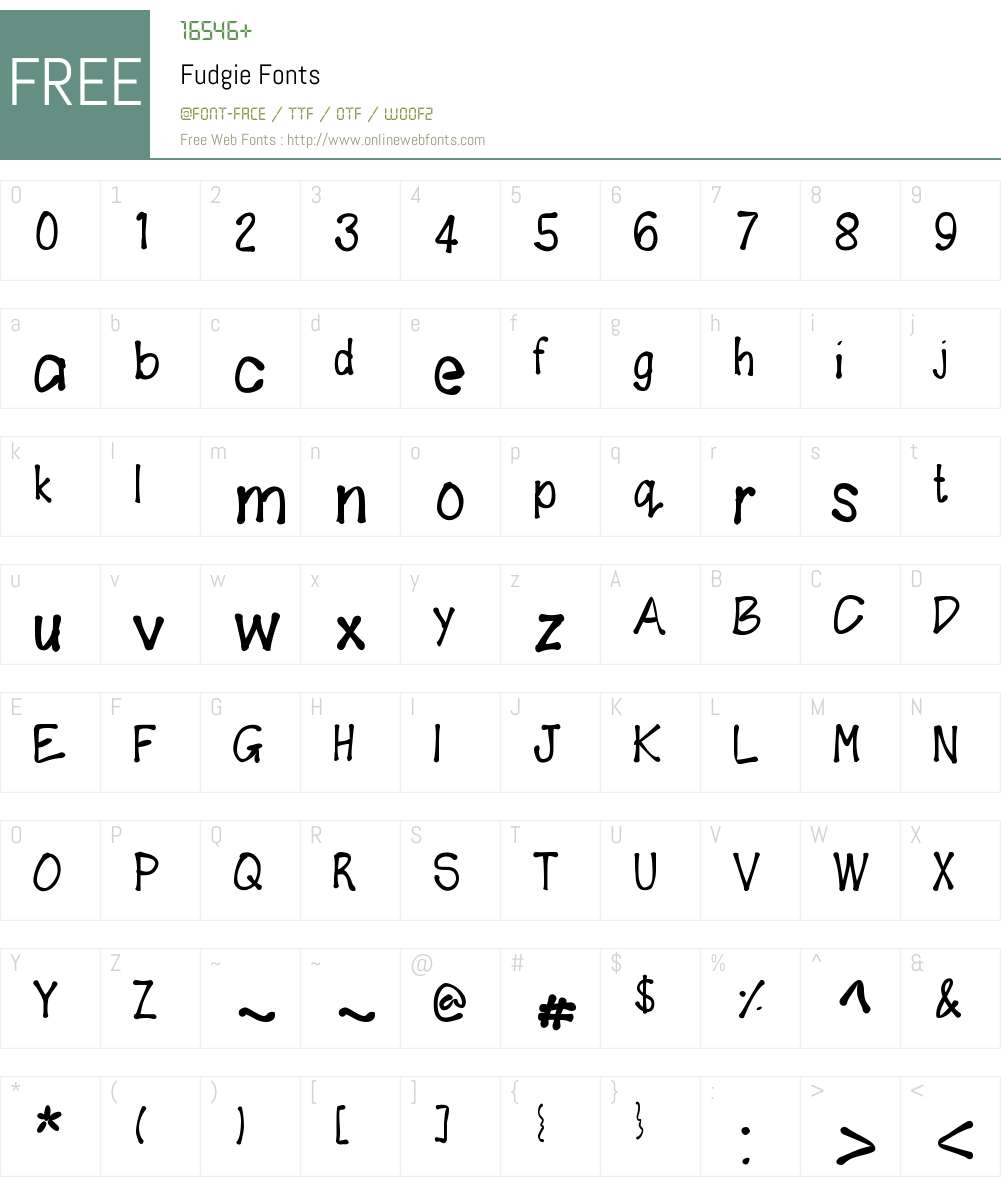 Fudgie Font Screenshots