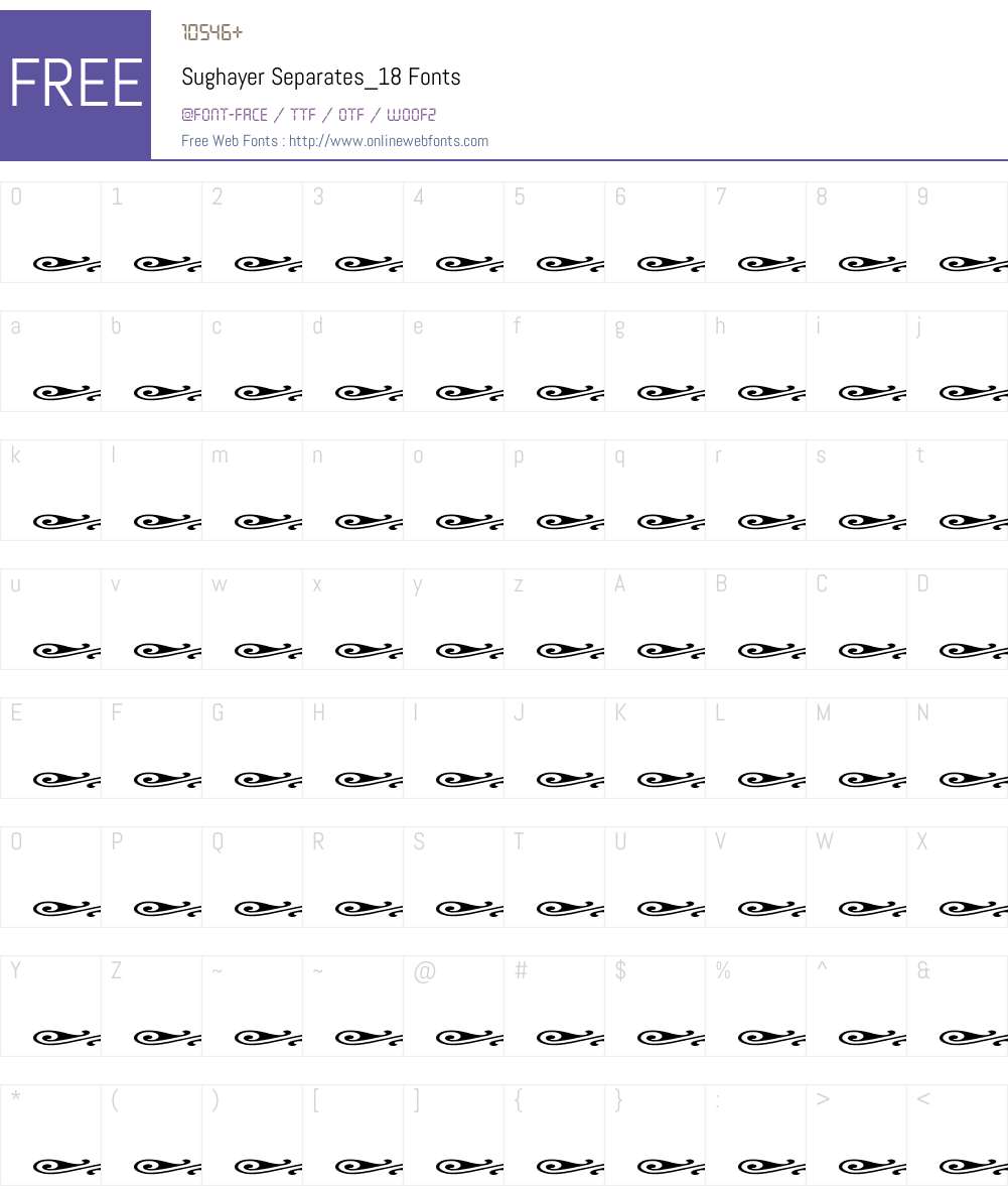 Sughayer Separates_18 Font Screenshots