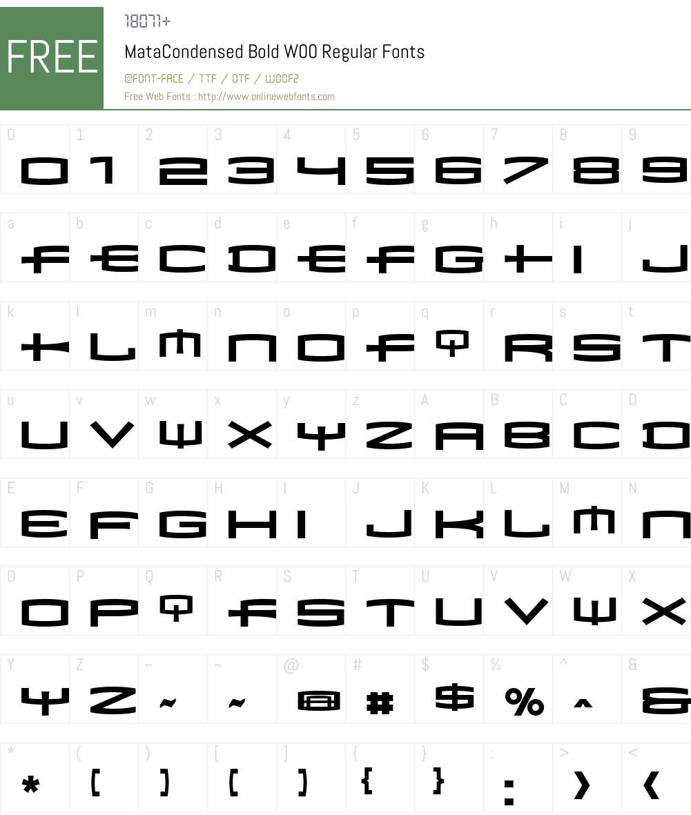 Mata Font Screenshots