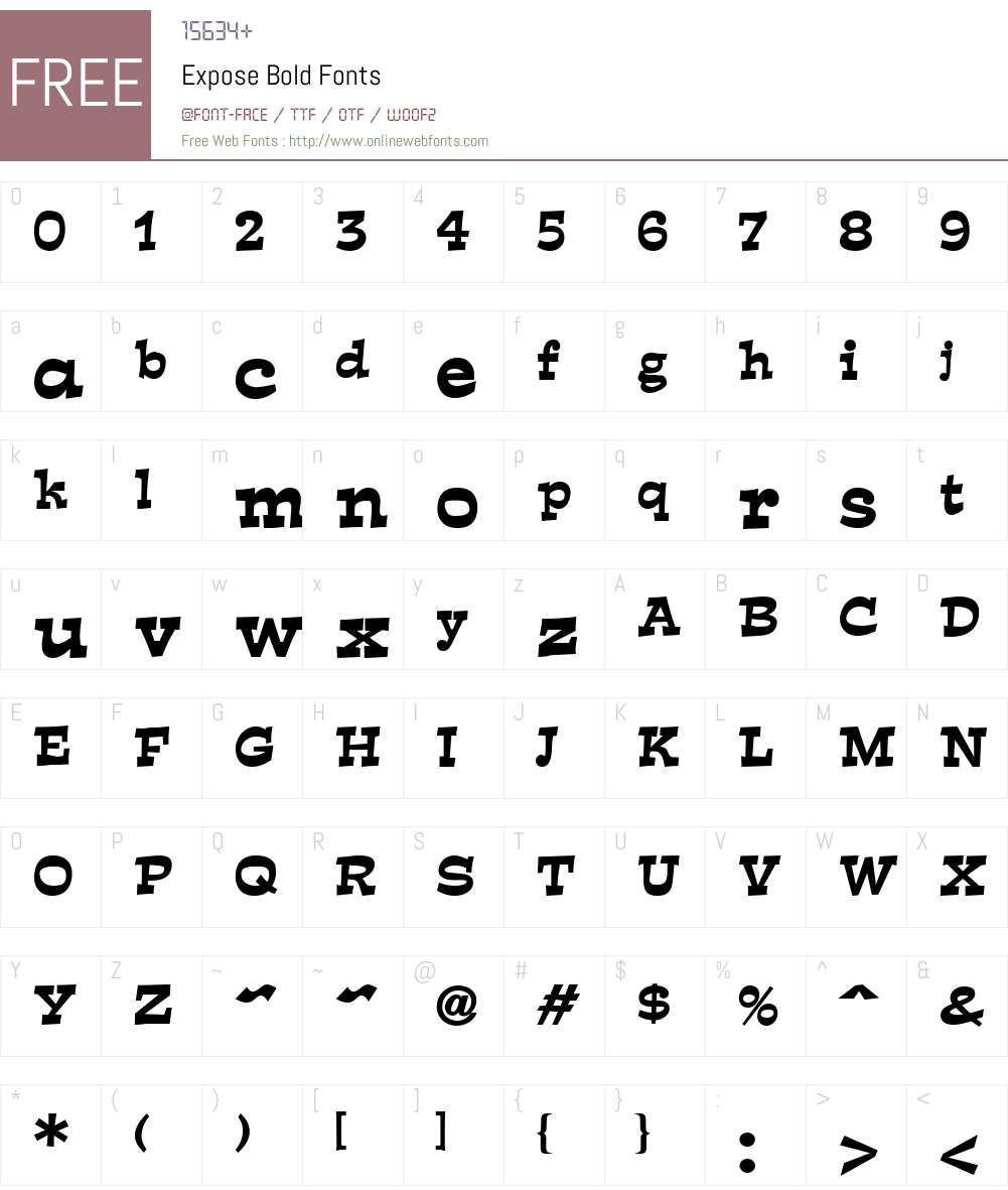 Expose Font Screenshots