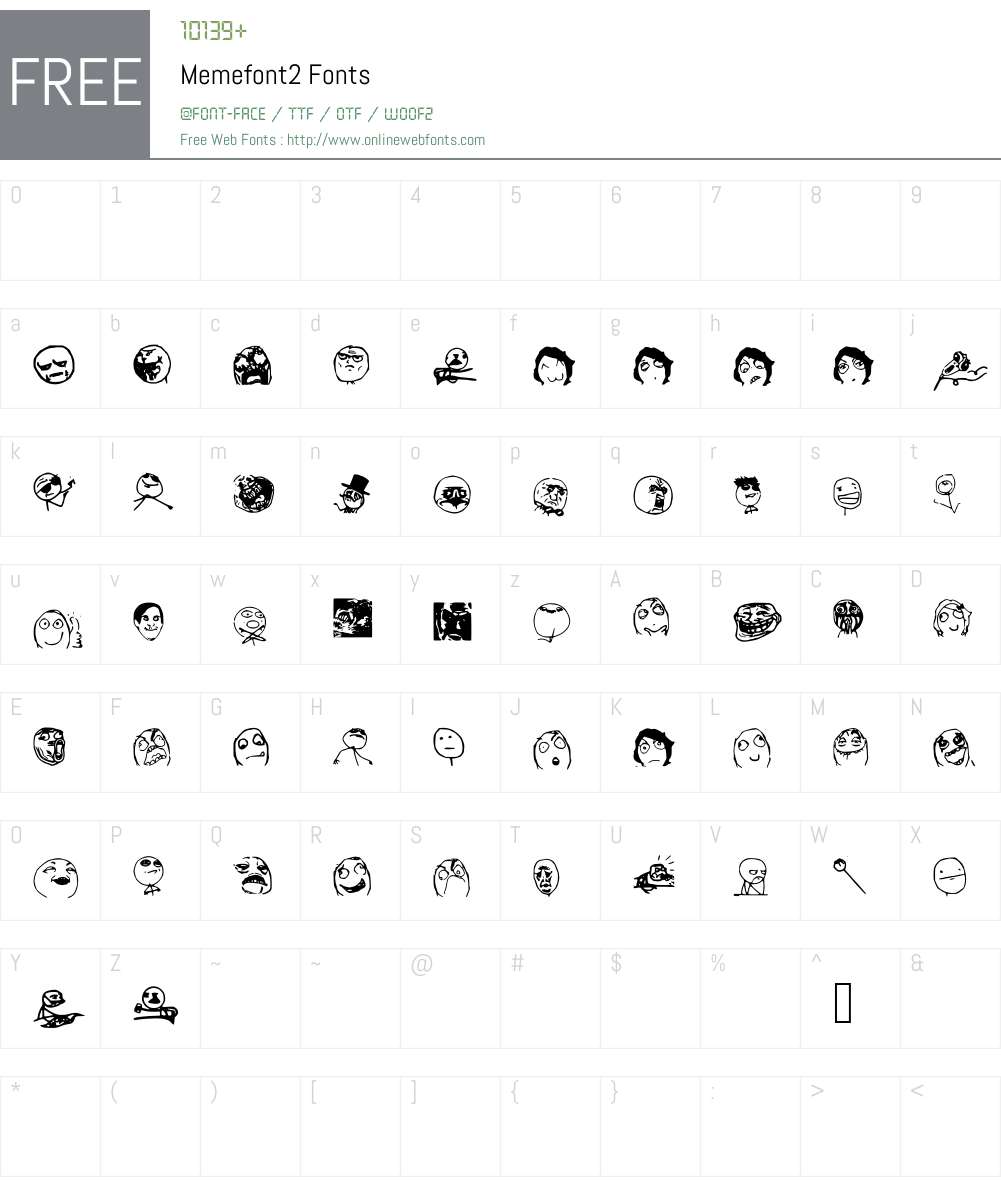 Memefont2 Font Screenshots