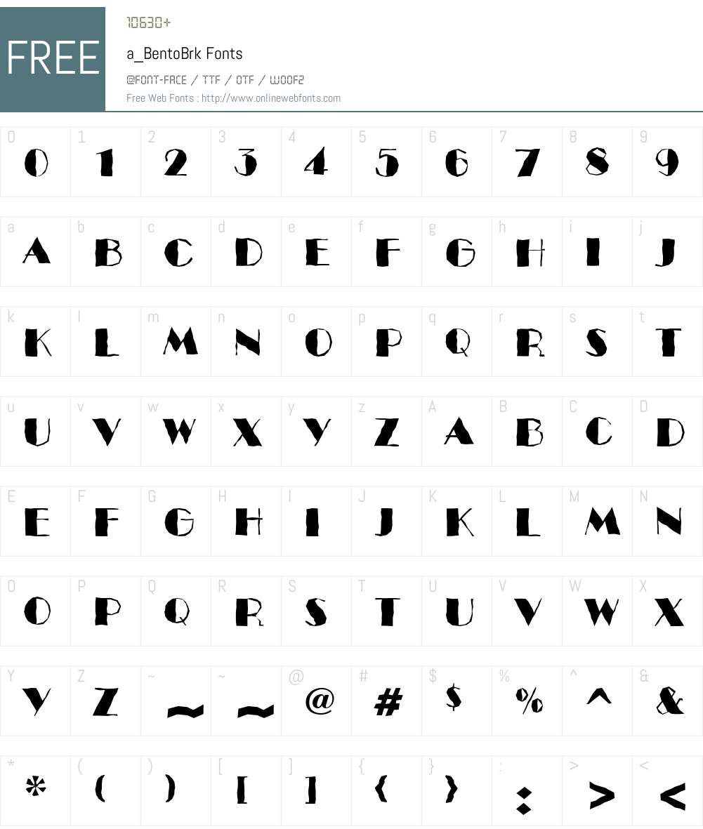 a_BentoBrk Font Screenshots