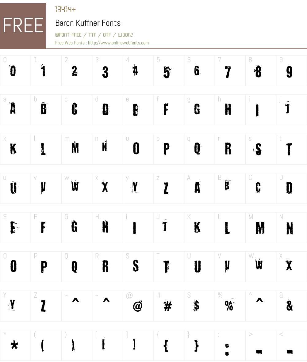 Baron Kuffner Font Screenshots