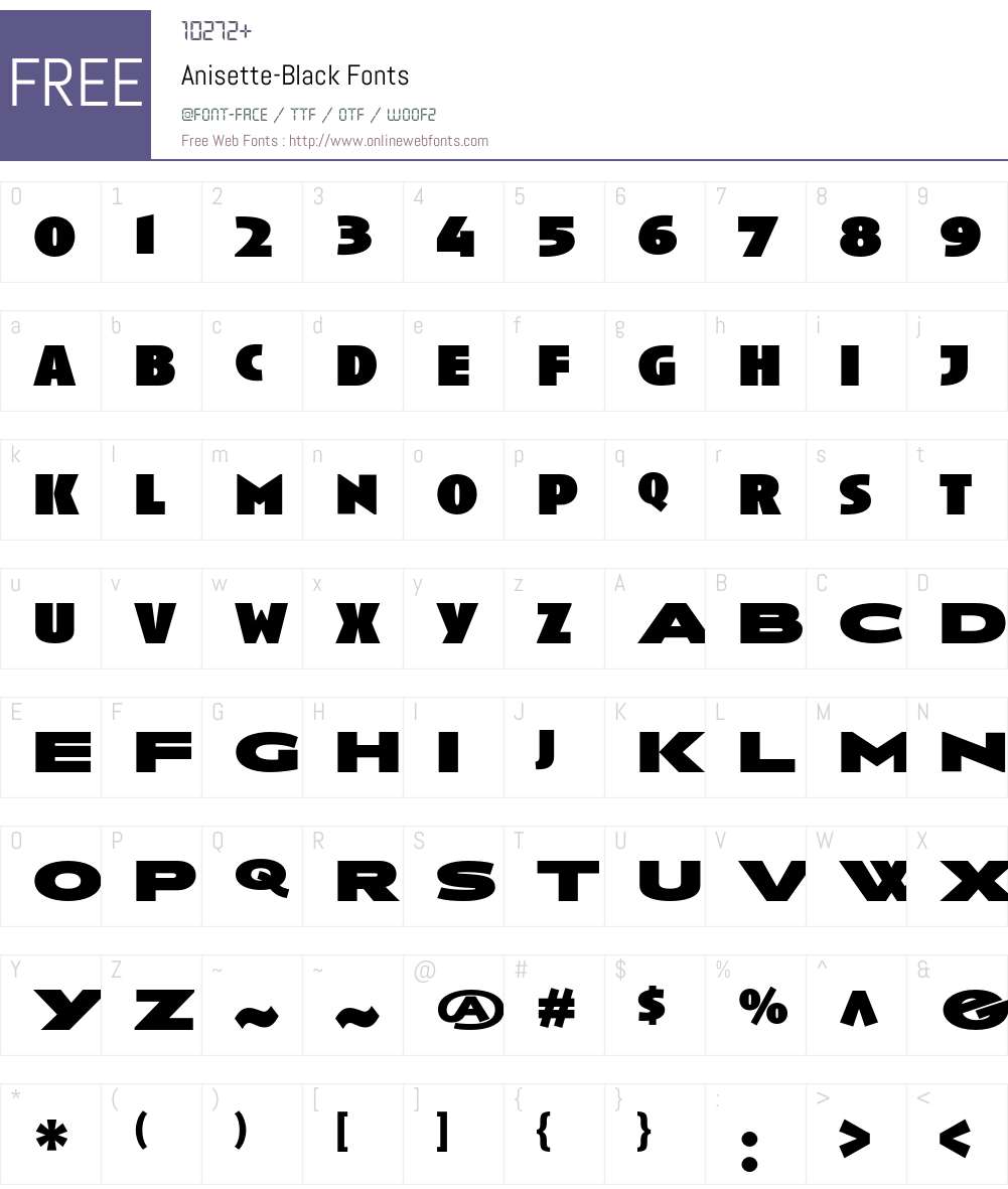 Anisette Font Screenshots