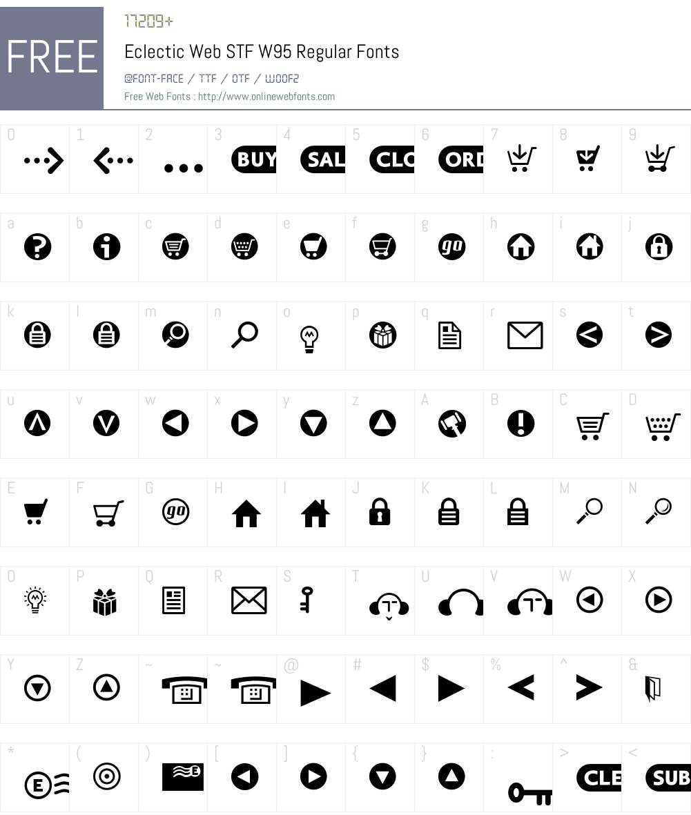 EclecticWebSTFW95-Regular Font Screenshots