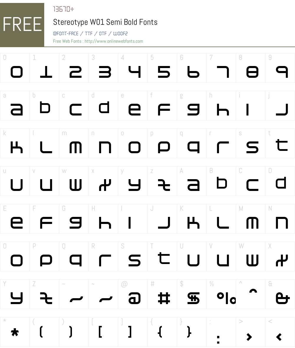 StereotypeW01-SemiBold Font Screenshots
