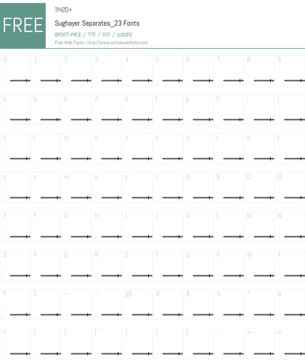 Sughayer Separates_23 Font Screenshots