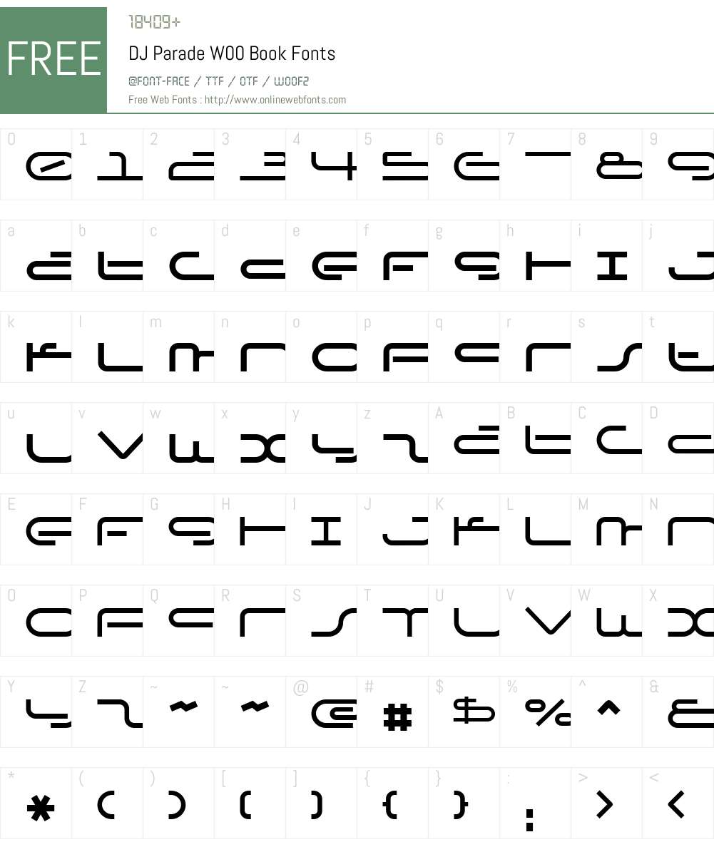 DJ Parade Font Screenshots