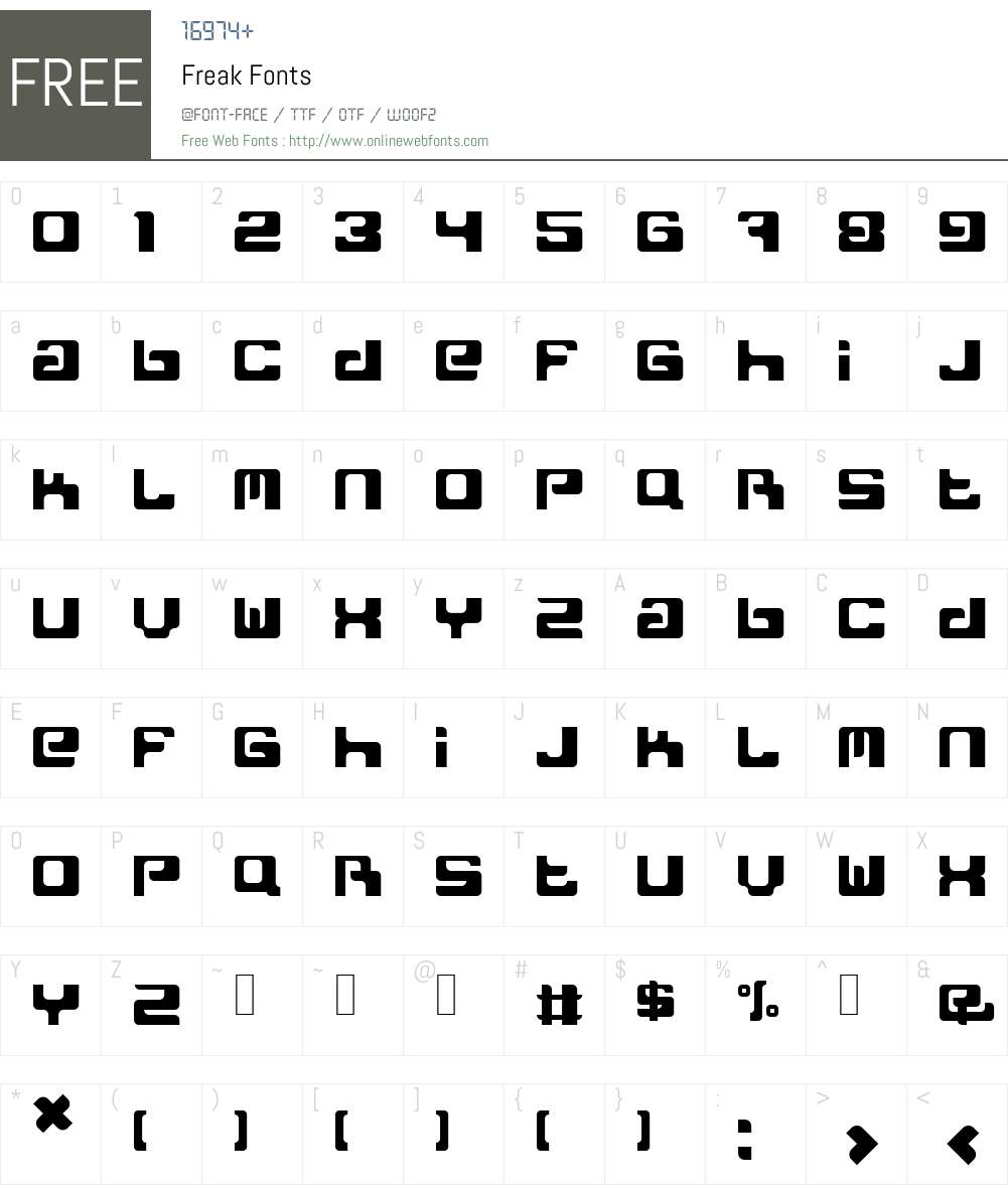 Freak Font Screenshots